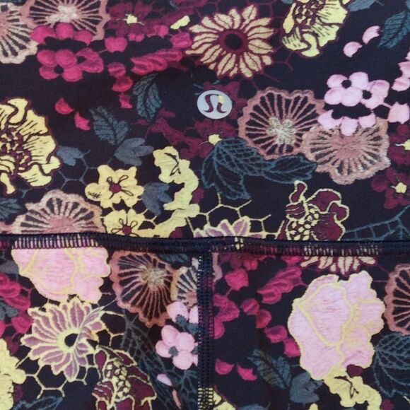 Lululemon Wunder Under Hi Rise Floral 28" Leggings Size 2 - Picture 9 of 15